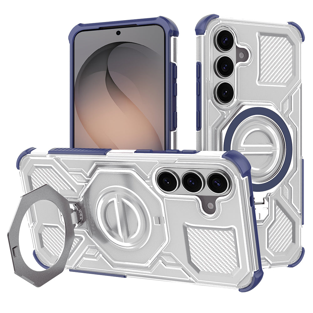 Pouzdro pro Samsung Galaxy S26 S942, Techsuit, Carbon Shield Pro, Modrá