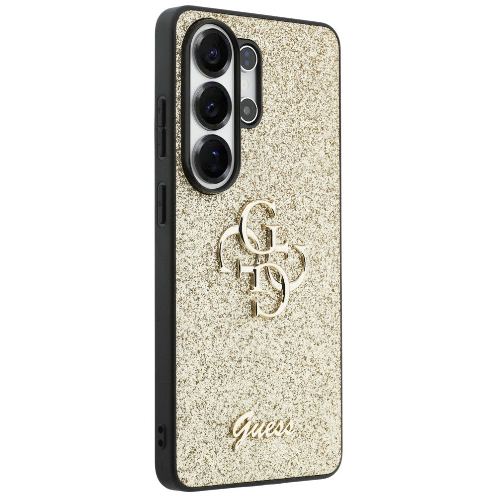 Pouzdro pro Samsung Galaxy S26 Ultra S948, Guess, Fixed Glitter Big 4G Metal Frame, Zlaté