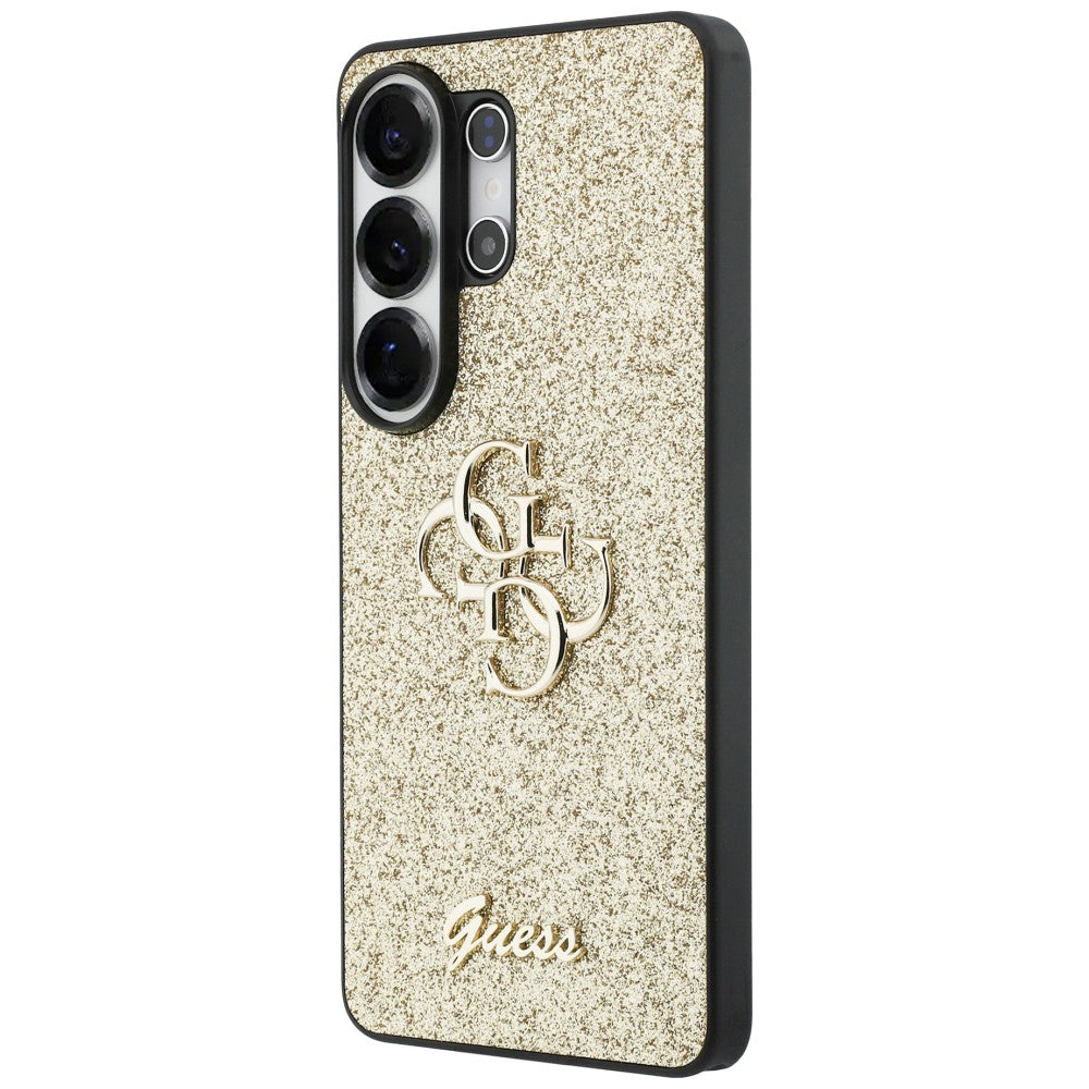 Pouzdro pro Samsung Galaxy S26 Ultra S948, Guess, Fixed Glitter Big 4G Metal Frame, Zlaté