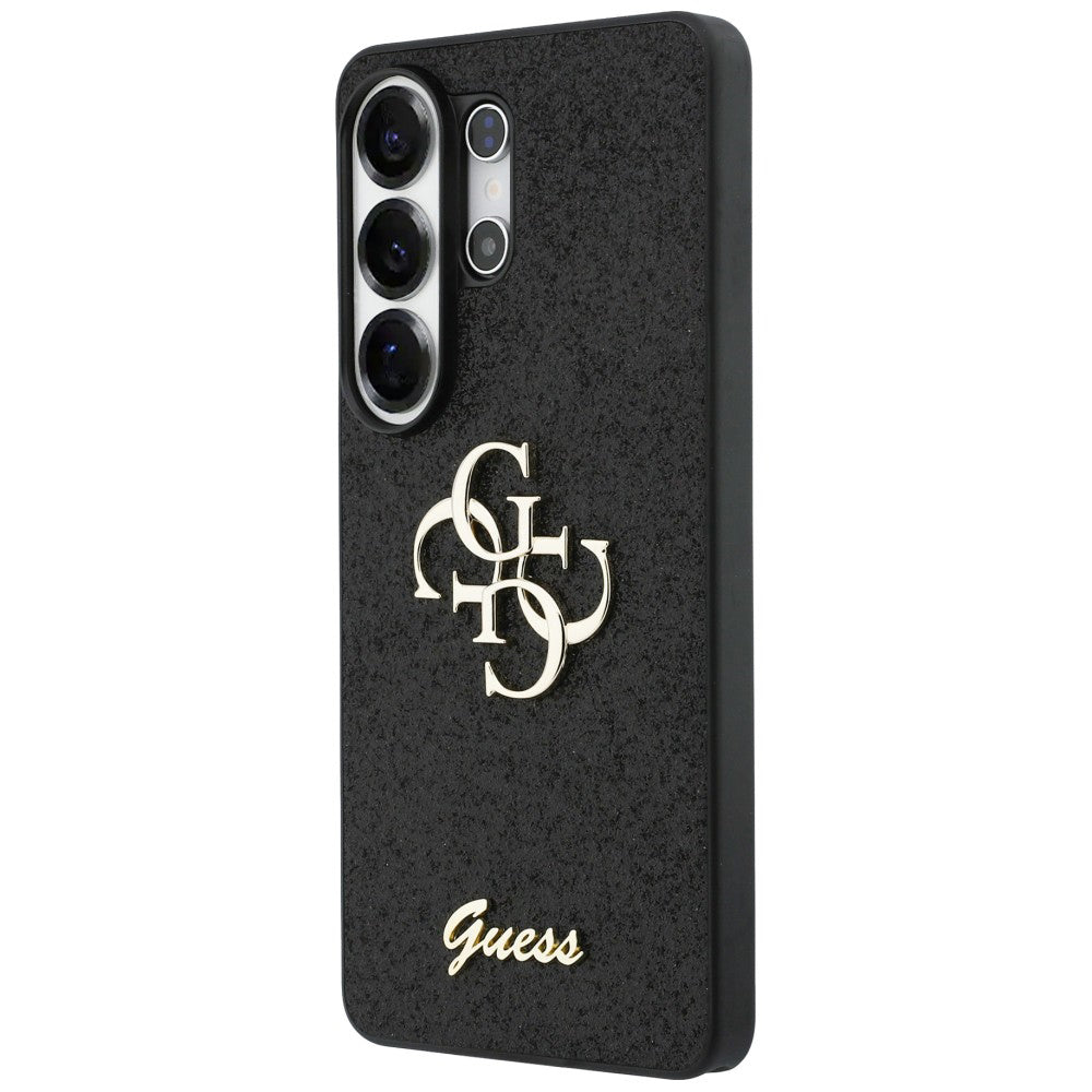Pouzdro pro Samsung Galaxy S26 Ultra S948, Guess, Fixed Glitter Big 4G Metal Frame, Černá