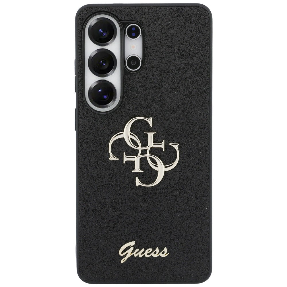 Pouzdro pro Samsung Galaxy S26 Ultra S948, Guess, Fixed Glitter Big 4G Metal Frame, Černá