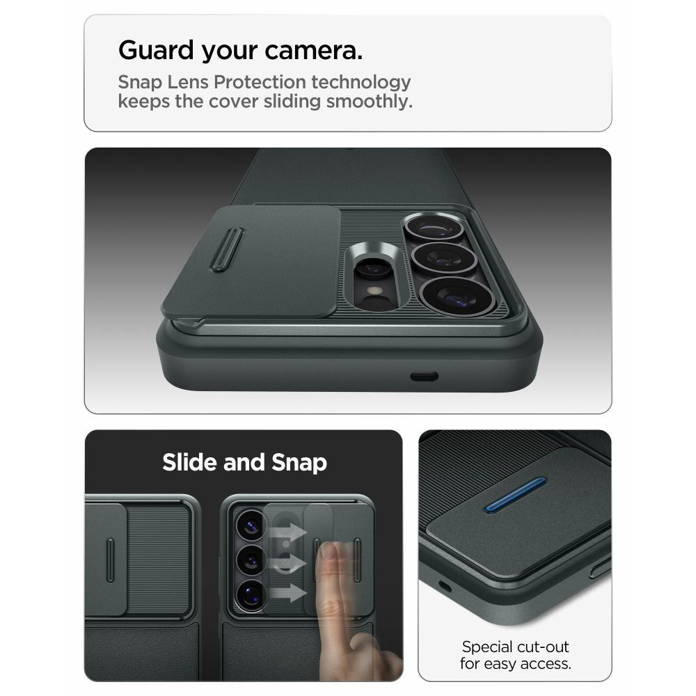 Pouzdro pro Samsung Galaxy S26 Ultra S948, Spigen, Optik Armor, Zelená ACS10688