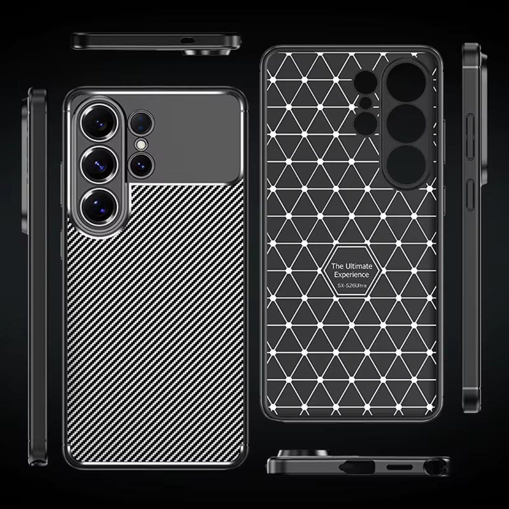 Pouzdro pro Samsung Galaxy S26 Ultra S948, Techsuit, CarbonFiber, Černá