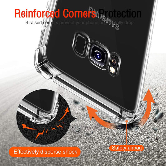 Pouzdro pro Samsung Galaxy S8+ G955, Techsuit, Odolné proti nárazům, Průhledné