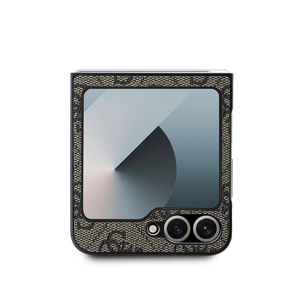 Pouzdro pro Samsung Galaxy Z Flip7 F766, Guess, 4G Metal Logo, Hnědá