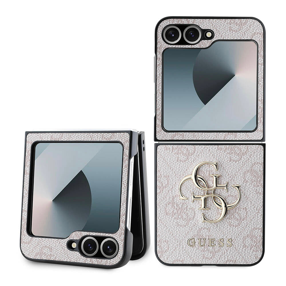 Pouzdro pro Samsung Galaxy Z Flip7 FE F761 / Z Flip6 F741, Guess, 4G Metal Logo, Růžové