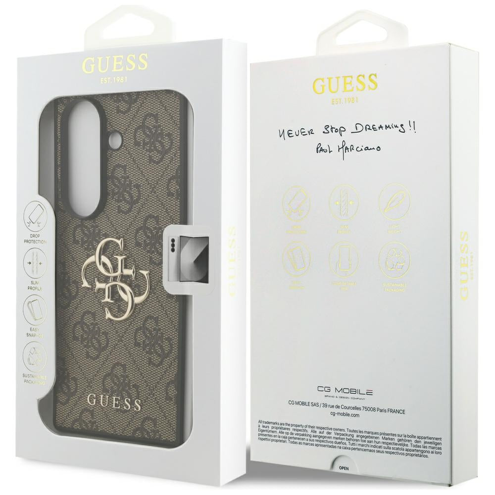 Pouzdro pro Samsung Galaxy Z Fold7 F966, Guess, 4G Big Logo, hnědá