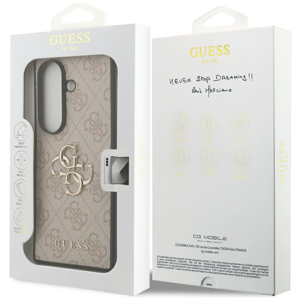 Pouzdro pro Samsung Galaxy Z Fold7 F966, Guess, 4G Big Logo, Růžové