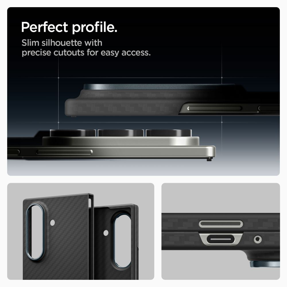 Pouzdro pro Samsung Galaxy Z Fold7 F966, Spigen, Air Skin, Černá ACS09555