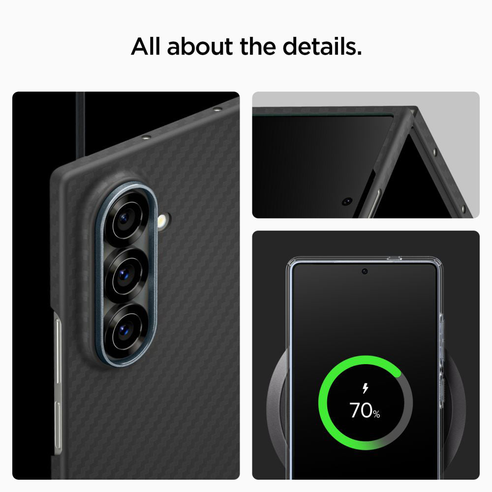 Pouzdro pro Samsung Galaxy Z Fold7 F966, Spigen, Air Skin, Černá ACS09555