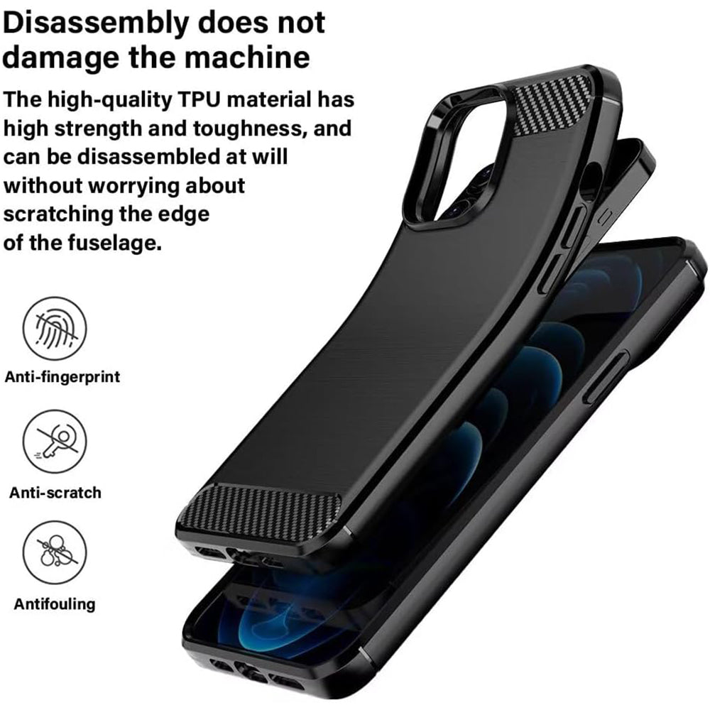 Pouzdro pro Sony Xperia 1 VIII, Techsuit, Carbon, Černé