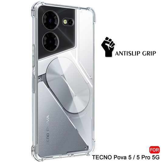 Pouzdro pro Tecno Pova 5 Pro, Techsuit, Odolné proti nárazům, Průhledné