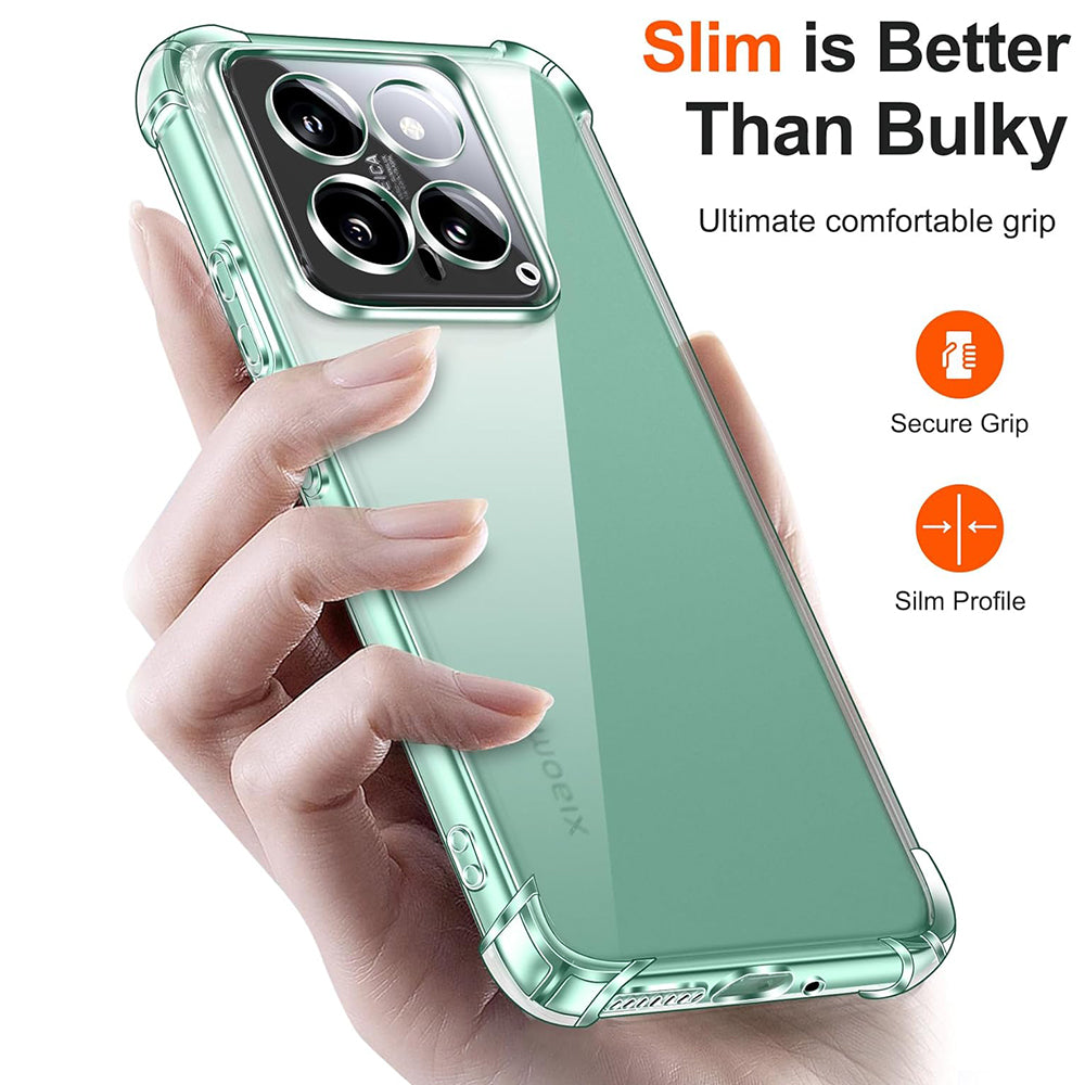 Pouzdro pro Xiaomi 14 Pro, Techsuit, Shockproof Clear, Transparentní