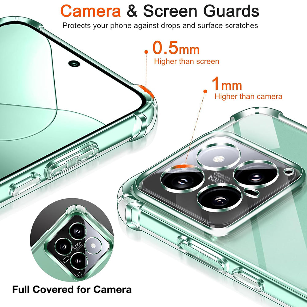 Pouzdro pro Xiaomi 14 Pro, Techsuit, Shockproof Clear, Transparentní