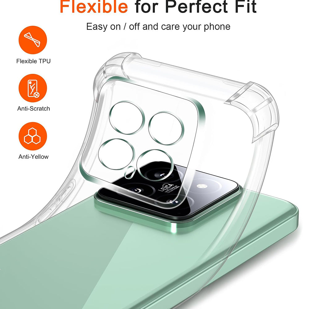Pouzdro pro Xiaomi 14 Pro, Techsuit, Shockproof Clear, Transparentní
