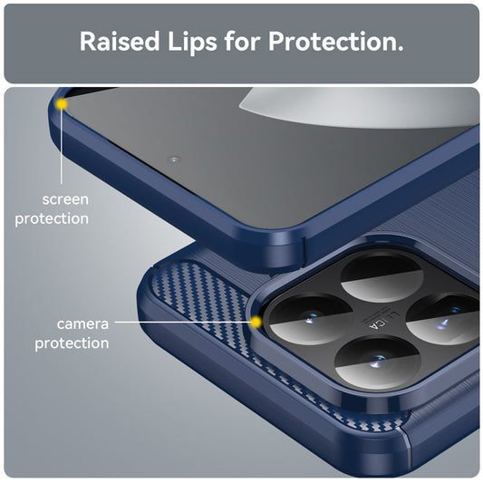 Pouzdro pro Xiaomi 15T Pro, Techsuit, Carbon, Modrá