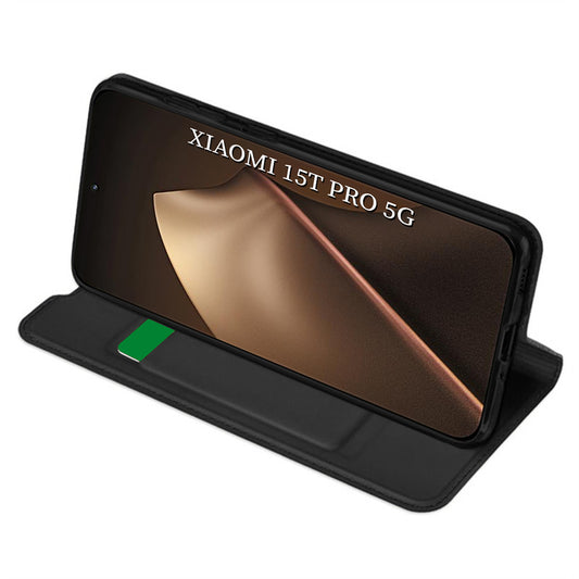 Pouzdro pro Xiaomi 15T Pro, Techsuit, Magskin Book, Černá