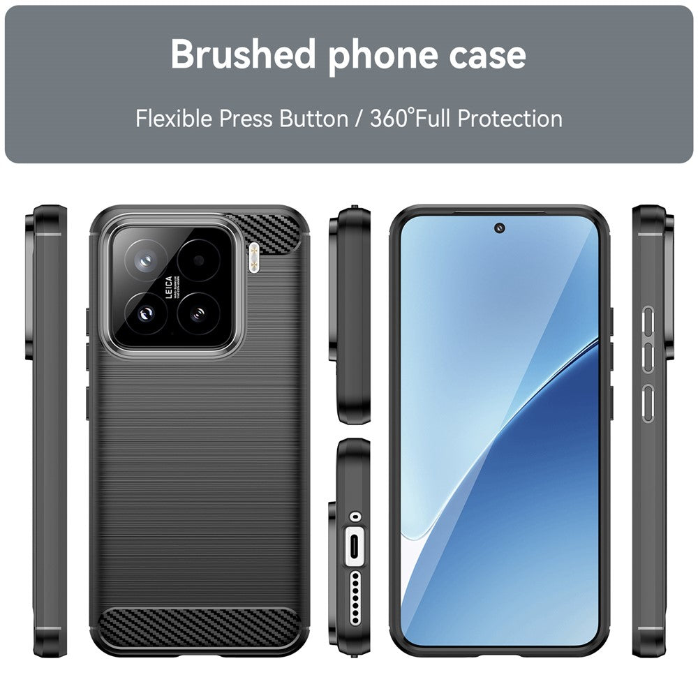 Pouzdro pro Xiaomi 15T, Techsuit, Carbon, Černá