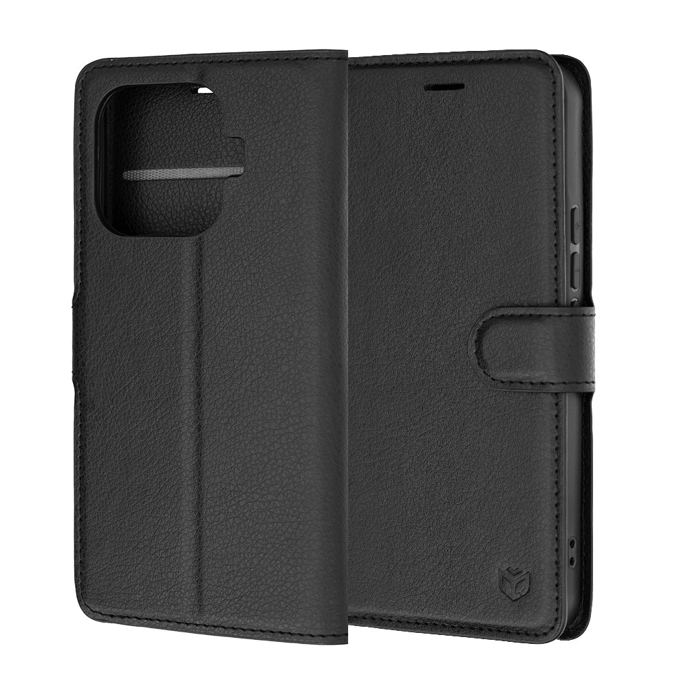 Pouzdro pro Xiaomi 17T, Techsuit, kožené folio, černé