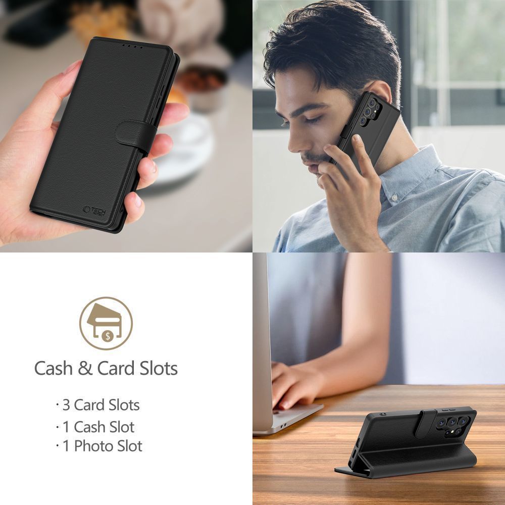 Pouzdro pro Xiaomi Poco F8 Pro, Tech-Protect, Wallet, Černá
