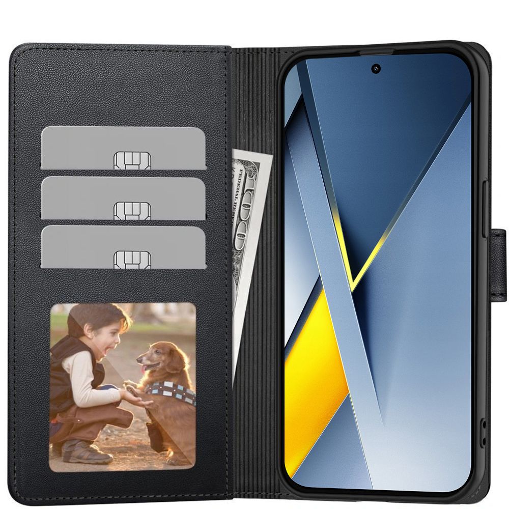 Pouzdro pro Xiaomi Poco F8 Pro, Tech-Protect, Wallet, Černá