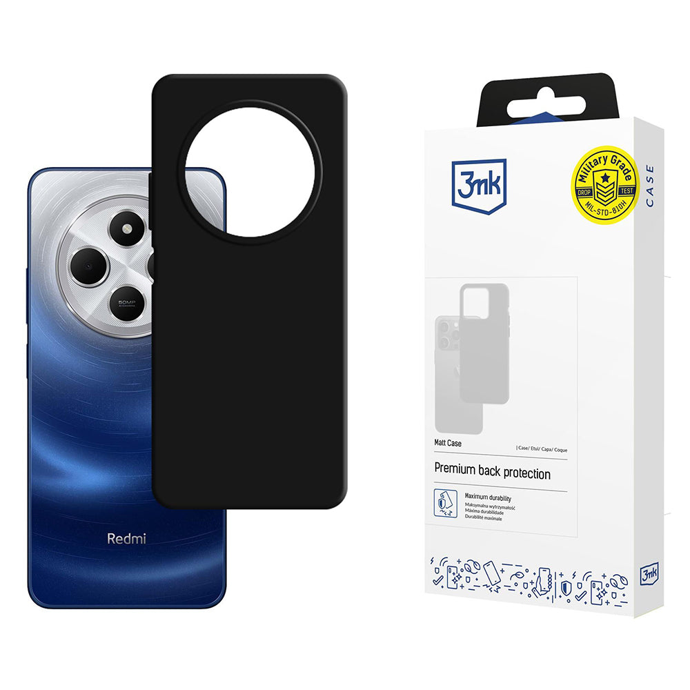 Pouzdro pro Xiaomi Poco C75 / Redmi 14C, 3MK, Matná černá