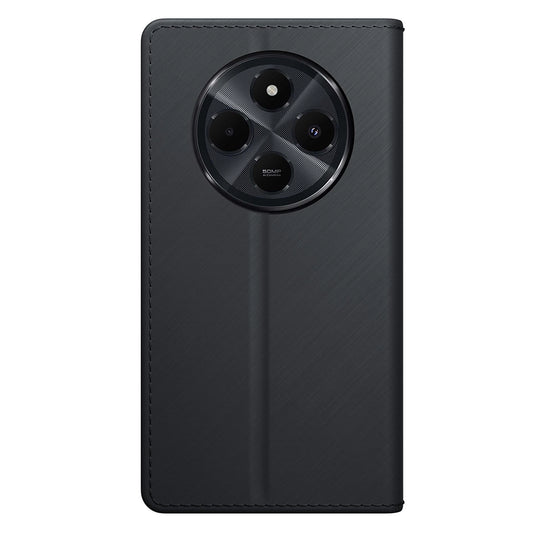 Pouzdro pro Xiaomi Poco C75 / Redmi 14C, 3MK, Peněženka, Černá