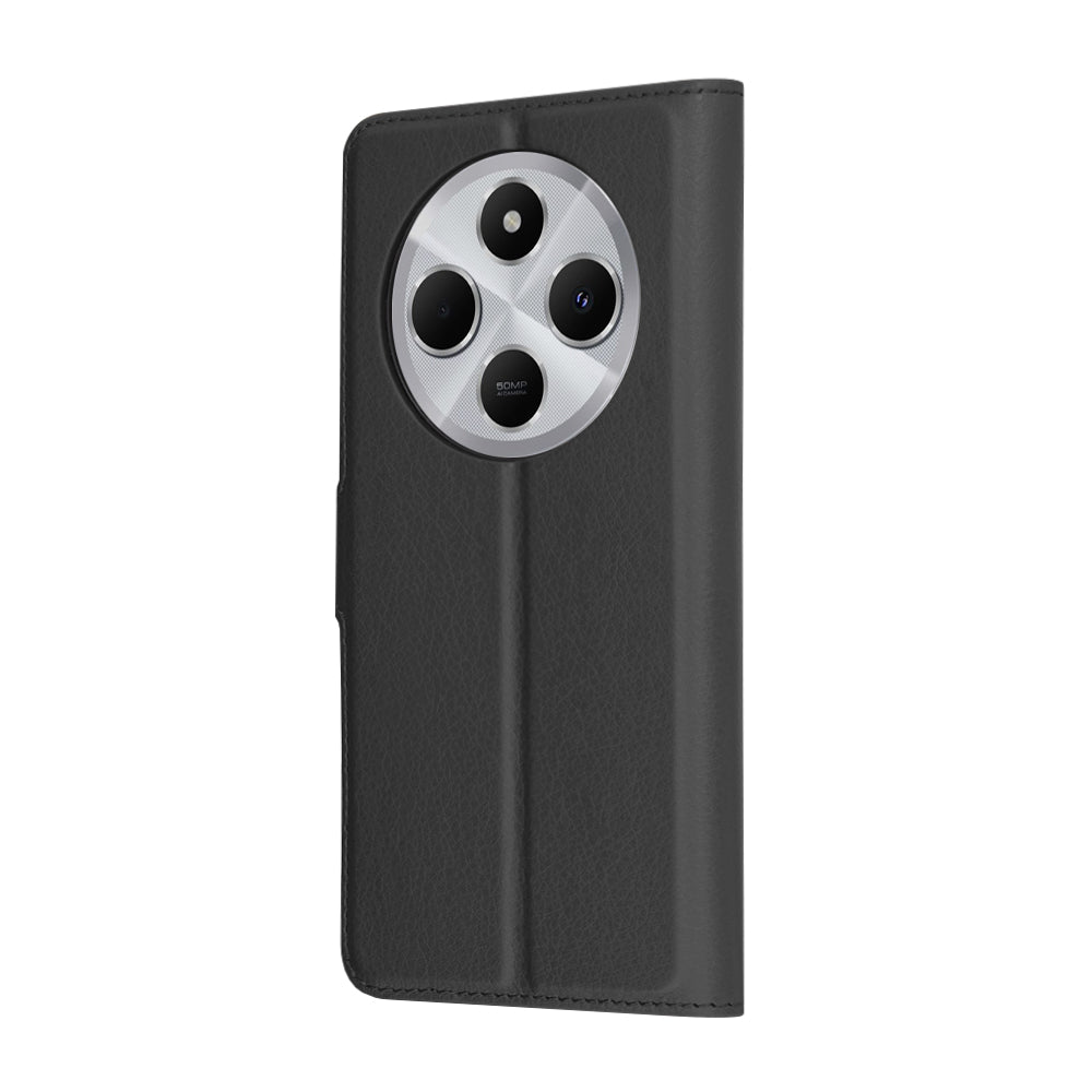 Pouzdro pro Xiaomi Poco C75 / Redmi 14C, Techsuit, kožené folio, černé