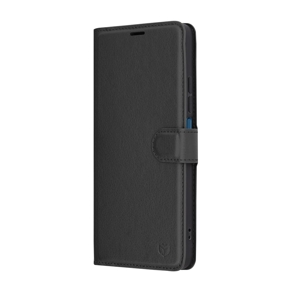 Pouzdro pro Xiaomi Poco C75 / Redmi 14C, Techsuit, kožené folio, černé