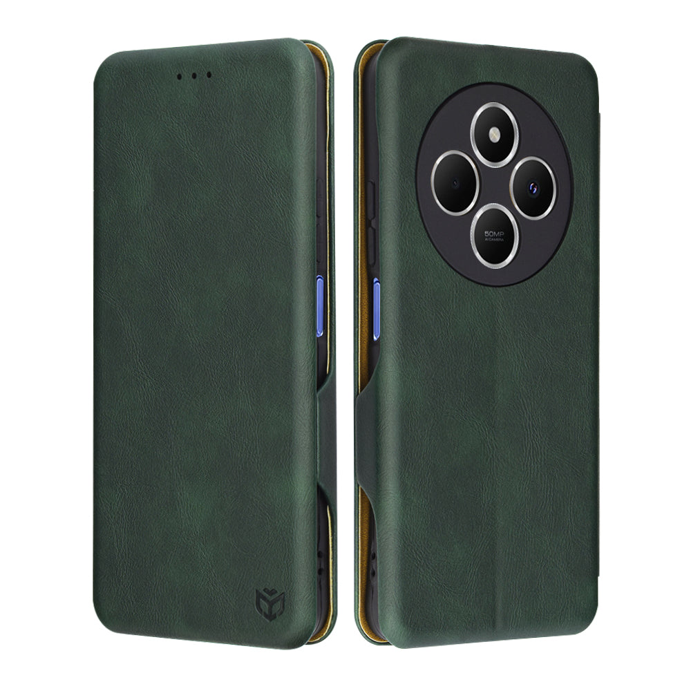 Pouzdro pro Xiaomi Poco C75 / Redmi 14C, Techsuit, Safe Wallet Plus, Zelená.