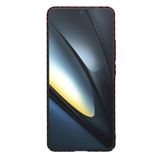 Pouzdro pro Xiaomi Poco F6 Pro, Techsuit, Carbonite FiberShell, Černá Červená