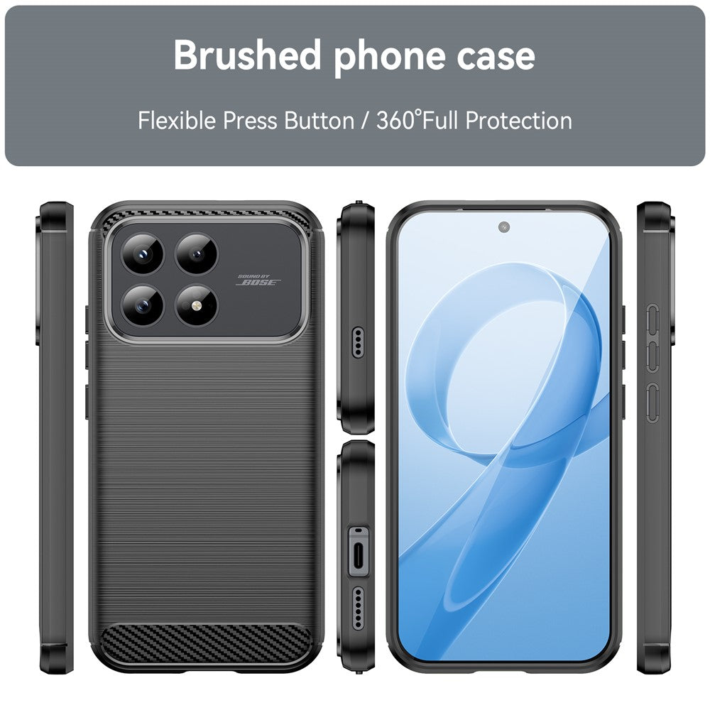 Pouzdro pro Xiaomi Poco F8 Pro, Techsuit, Carbon, Černá