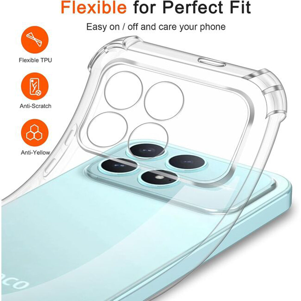 Pouzdro pro Xiaomi Poco F8 Ultra, Techsuit, Shockproof Clear, Průhledné