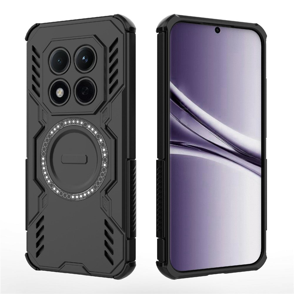Pouzdro MagSafe pro Xiaomi Poco M8 Pro / Redmi Note 15 Pro+ 5G, Techsuit, ArmorMag, Černá