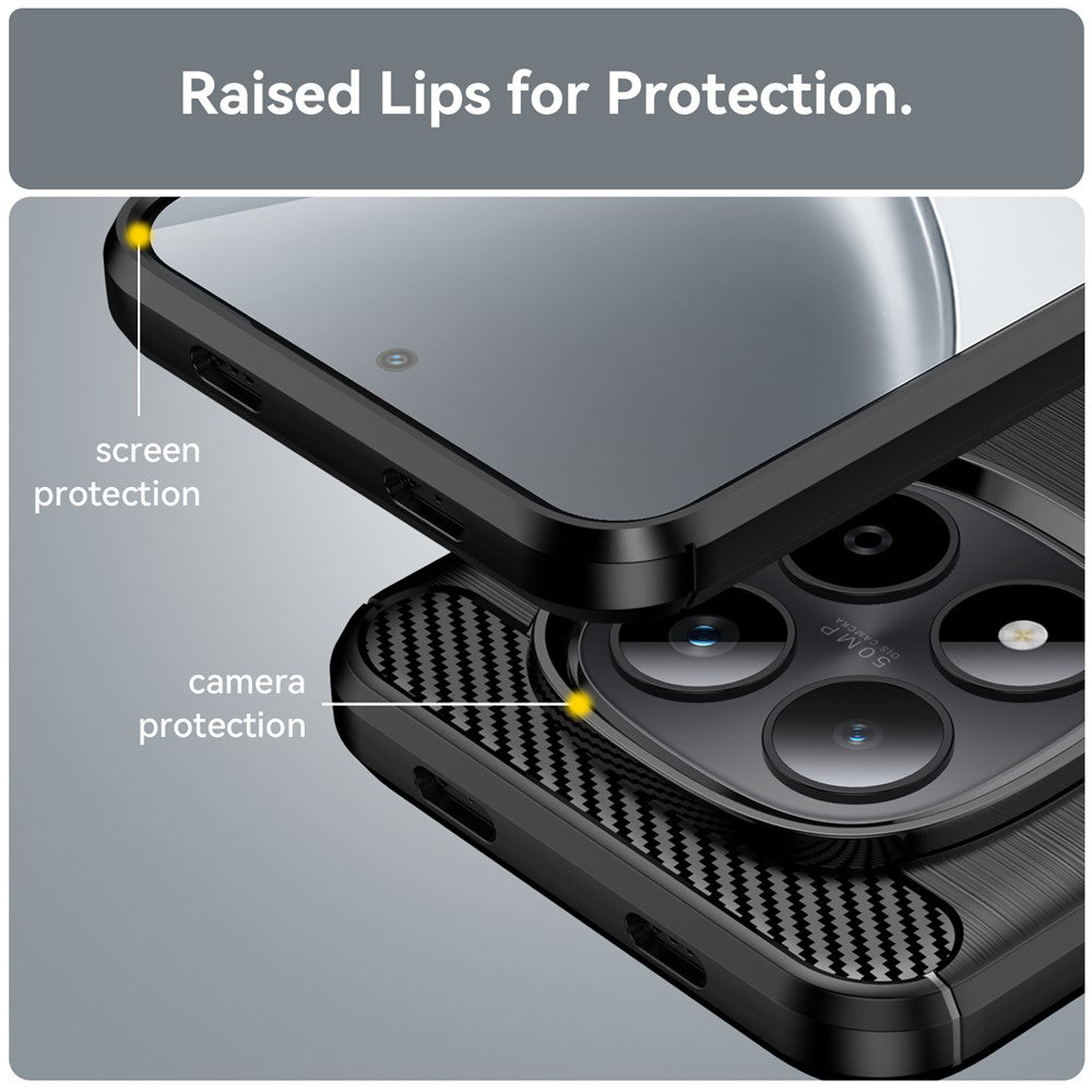 Pouzdro pro Xiaomi Poco M8 Pro / Redmi Note 15 Pro+ 5G, Techsuit, Carbon, Černá