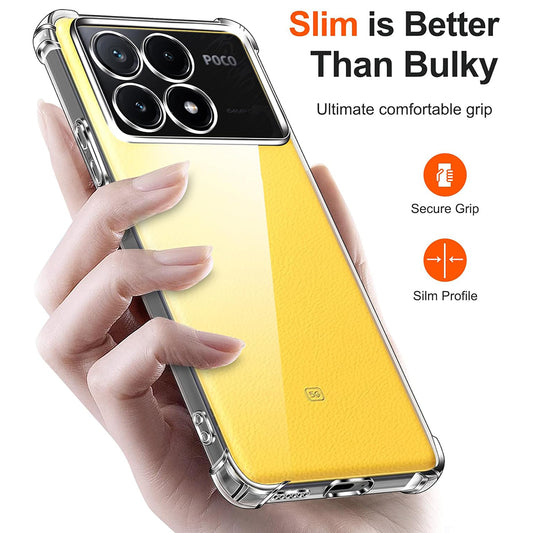 Pouzdro pro Xiaomi Poco X6 Pro, Techsuit, nárazuvzdorné průhledné, transparentní