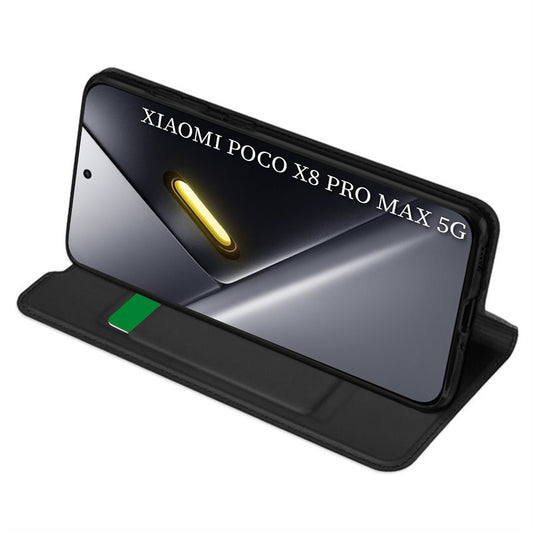 Pouzdro pro Xiaomi Poco X8 Pro Max, Techsuit, Magskin Book, Černá