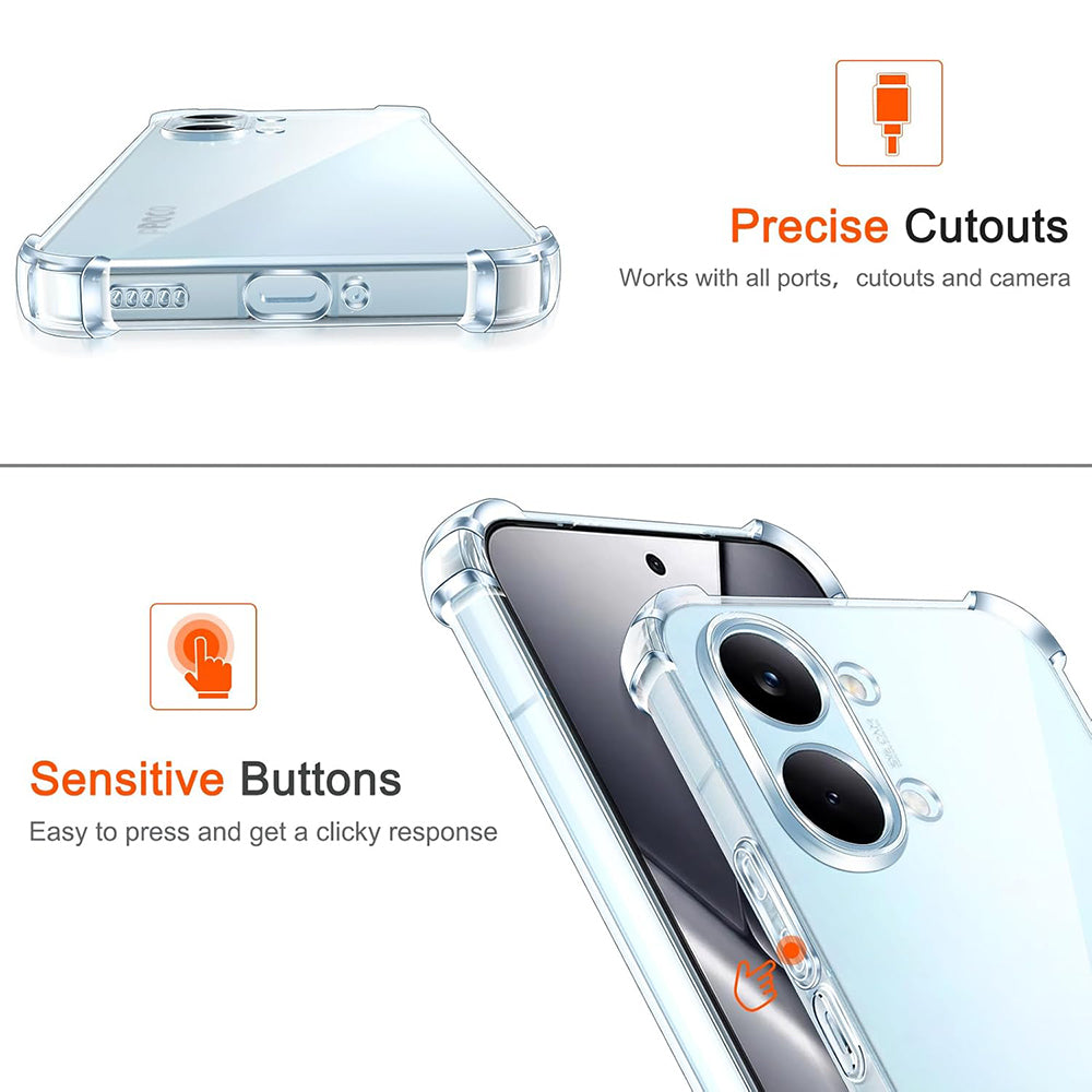 Pouzdro pro Xiaomi Poco X8 Pro Max, Techsuit, Shockproof Clear, Průhledné