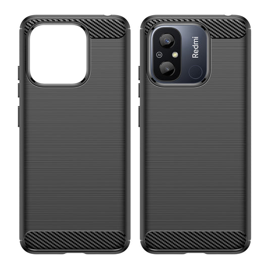 Pouzdro pro Xiaomi Redmi 12C, Techsuit, Carbon, Černé