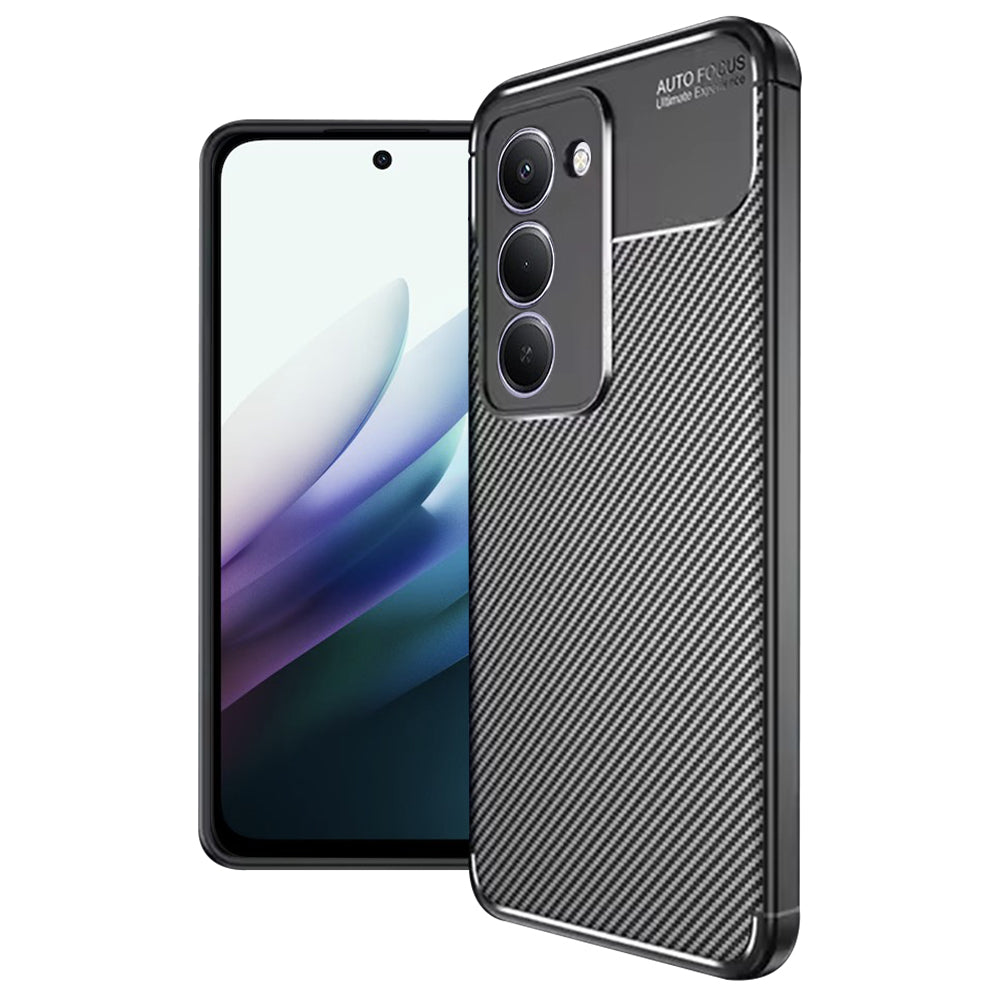 Pouzdro pro Xiaomi Redmi 15 5G / 15 4G, Techsuit, CarbonFiber, Černá