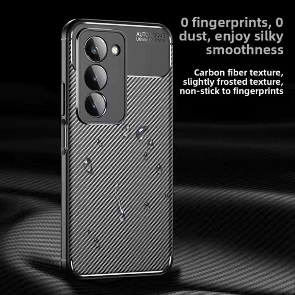 Pouzdro pro Xiaomi Redmi 15 5G / 15 4G, Techsuit, CarbonFiber, Černá