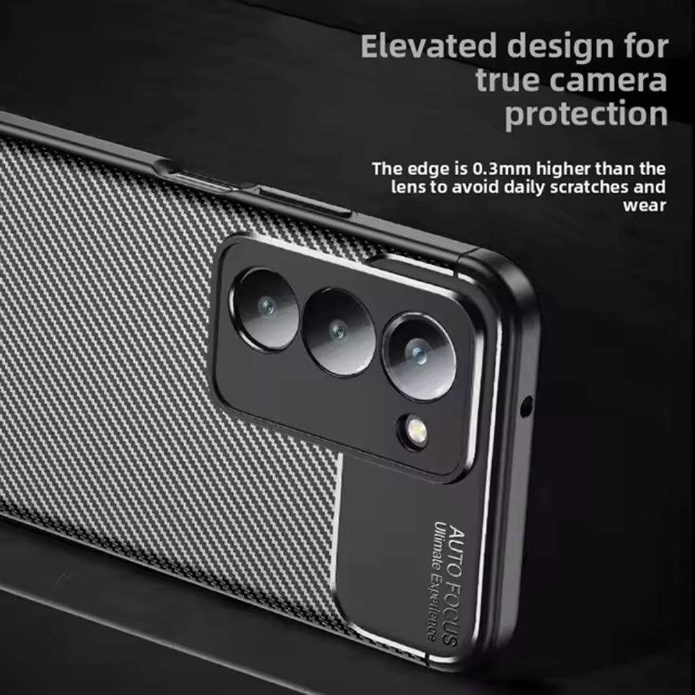 Pouzdro pro Xiaomi Redmi 15 5G / 15 4G, Techsuit, CarbonFiber, Černá
