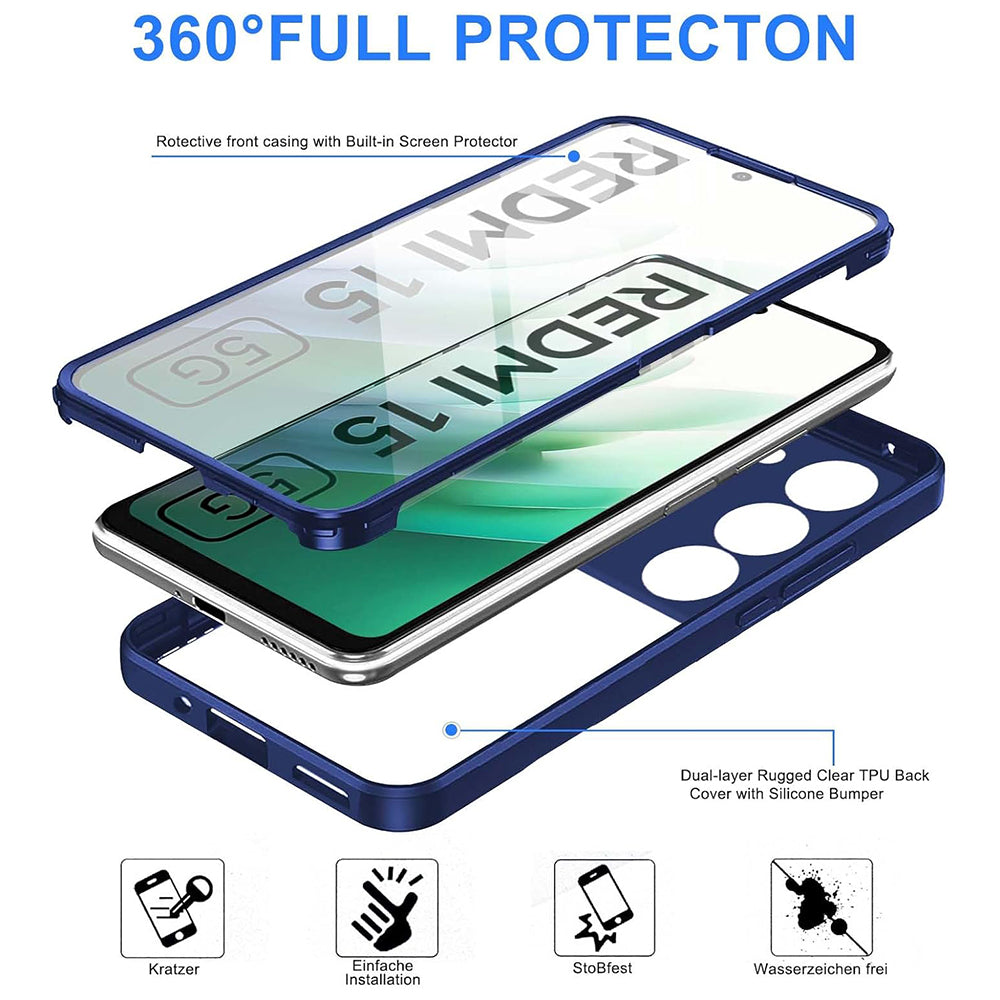 Pouzdro pro Xiaomi Redmi 15 5G / 15 4G, Techsuit, ColorVerse 360, Modré
