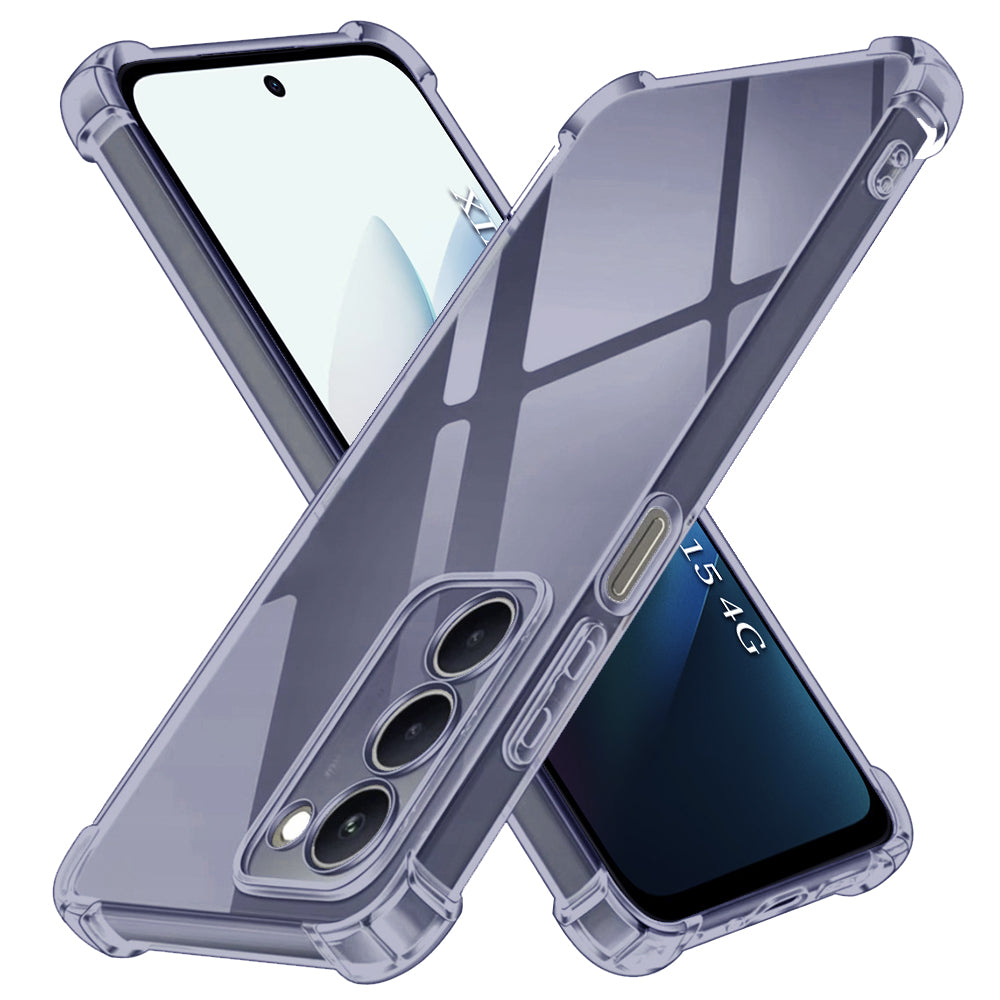 Pouzdro pro Xiaomi Redmi 15 5G / 15 4G, Techsuit, Odolné proti nárazům, Průhledné, Kouřové