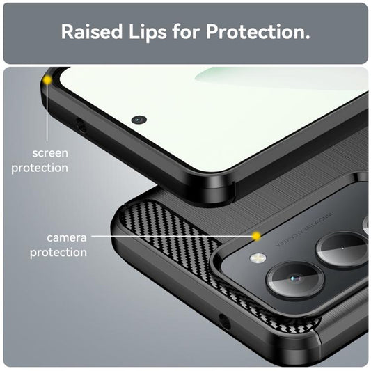 Pouzdro pro Xiaomi Redmi 15 5G / 15 4G, Techsuit, Carbon, Černé