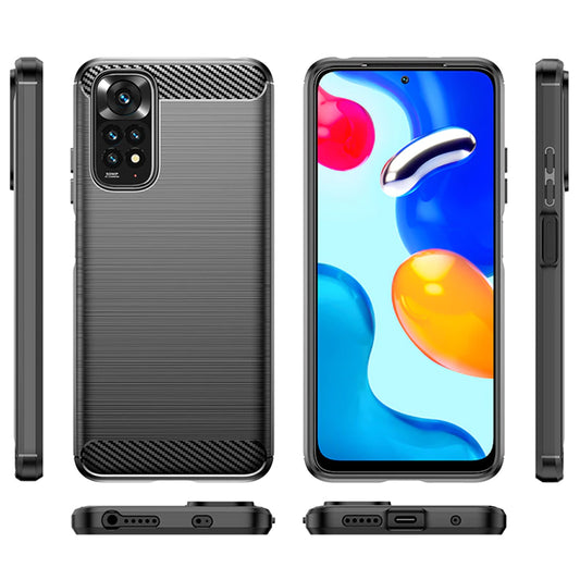 Pouzdro pro Xiaomi Redmi Note 11S / Note 11, Techsuit, Carbon, Černé
