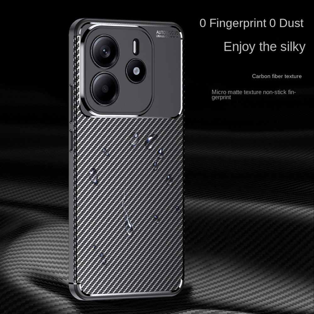 Pouzdro pro Xiaomi Redmi Note 14 4G (Regionální), Techsuit, CarbonFiber, Černé