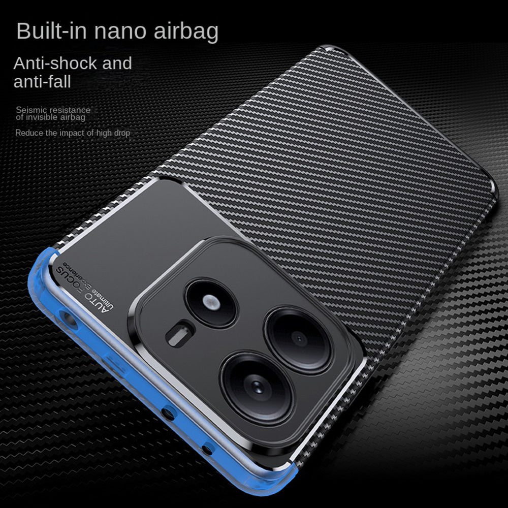Pouzdro pro Xiaomi Redmi Note 14 4G (Regionální), Techsuit, CarbonFiber, Černé