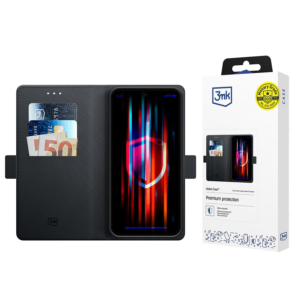 Pouzdro pro Xiaomi Redmi Note 14 Pro+ 5G, 3MK, Wallet, Černé