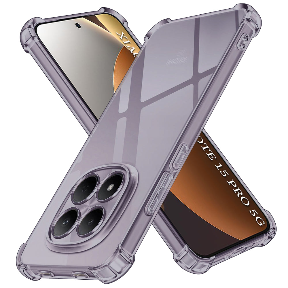 Case for Xiaomi Redmi Note 15 Pro 5G, Techsuit, Shockproof Clear, Smoky